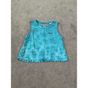 Vans blue pool striped tank crop top size small